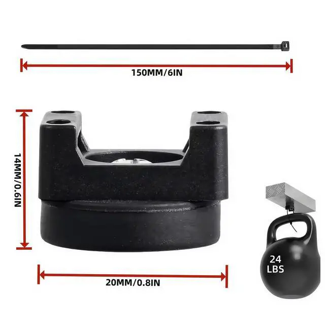 Alt view image 2 of 6 - Heavy-Duty Magnetic Zip Tie Mounts,10Pcs Multipurpose Cable Holder with Nylon Cable Ties (50 Pieces) for Efficient Wire Management