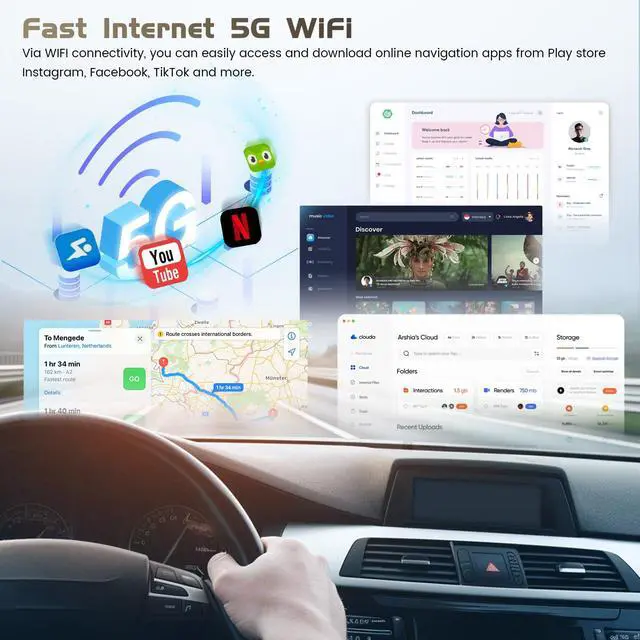 Alt view image 4 of 7 - 4+64G 9 inch Car Radio for Toyota Yaris Vios 2007-2013 Car Stereo | 1280*720 Touch Screen for Yaris with Wireless Carplay, DSP, FM/RDS, 32EQ, Bluetooth5.0, GPS, 5GHz WiFi, Backup Camera
