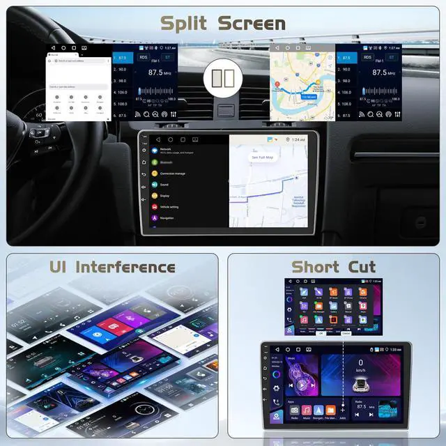 Alt view image 6 of 7 - 4+64G 9 inch Car Radio for Toyota Yaris Vios 2007-2013 Car Stereo | 1280*720 Touch Screen for Yaris with Wireless Carplay, DSP, FM/RDS, 32EQ, Bluetooth5.0, GPS, 5GHz WiFi, Backup Camera