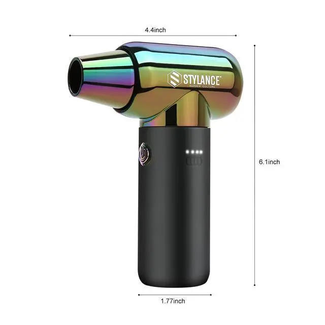 Alt view image 4 of 6 - Compressed Air Duster - Barber Blower, Electric Duster, 3 Gear Mini Portable Jet Dry Air Blower, for PC, Office,Salon, Fan, Laptop, Keyboard, Car (Green)