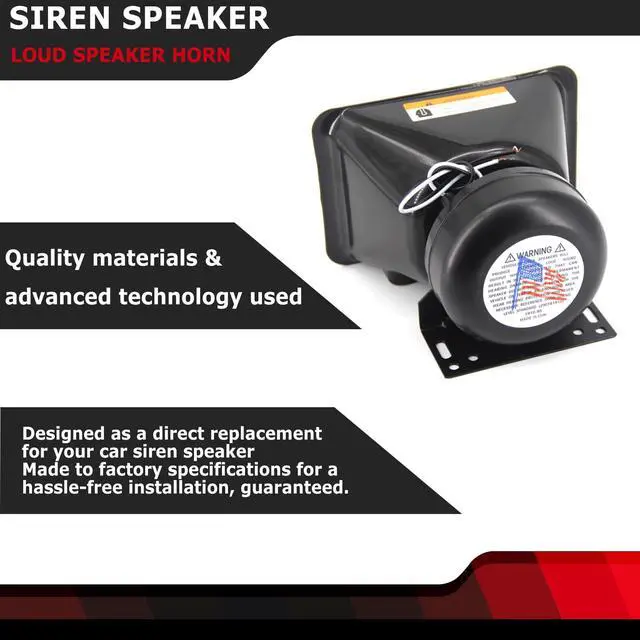 Alt view image 3 of 7 - High Performance Siren Speaker | Compatible with Any 100-200 Watt Siren 100W 200W(2 pcs)