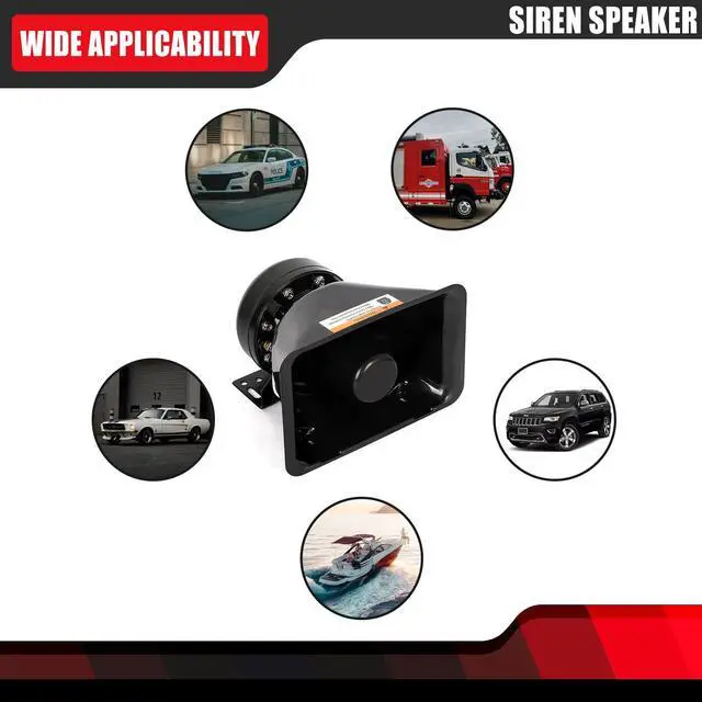 Alt view image 5 of 7 - High Performance Siren Speaker | Compatible with Any 100-200 Watt Siren 100W 200W(2 pcs)