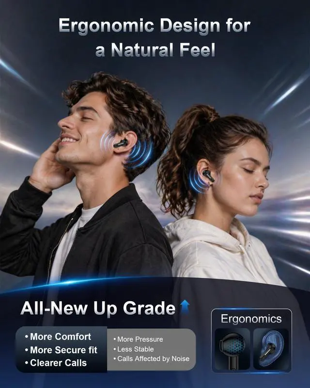 Alt view image 3 of 7 - Galaxy S26 Buds, Wireless Earbuds for Samsung Galaxy S26 Ultra S25 Edge S24 | Bluetooth 5.4 Cordless Headphones with Microphone Earphones Noise Cancelling in Ear Pods Android Air Pods for S26+ A17 A16