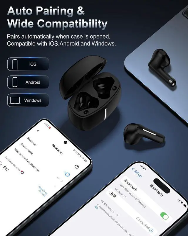 Alt view image 7 of 7 - Galaxy S26 Buds, Wireless Earbuds for Samsung Galaxy S26 Ultra S25 Edge S24 | Bluetooth 5.4 Cordless Headphones with Microphone Earphones Noise Cancelling in Ear Pods Android Air Pods for S26+ A17 A16