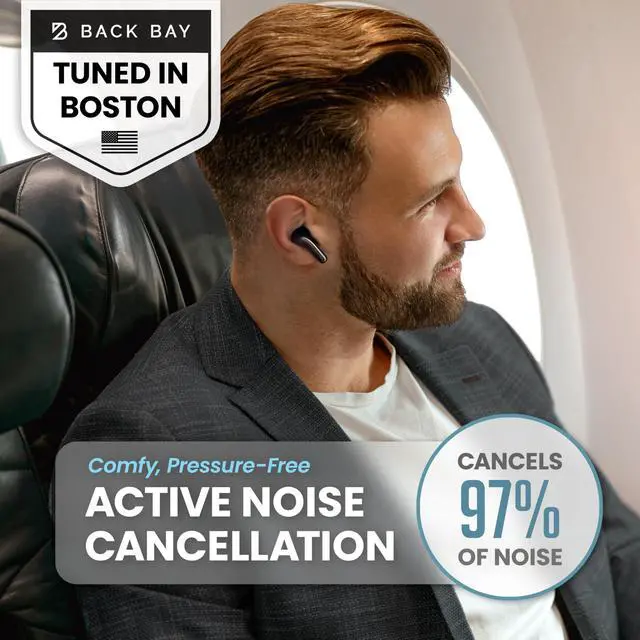 Alt view image 2 of 7 - True Wireless Earbuds Noise Cancelling Earbuds, Premium ANC | Deep Noise Cancelling Earpods, Bluetooth 5.4 Ear Buds, iPhone and Android Active Earphones with ANC Sound Blocking