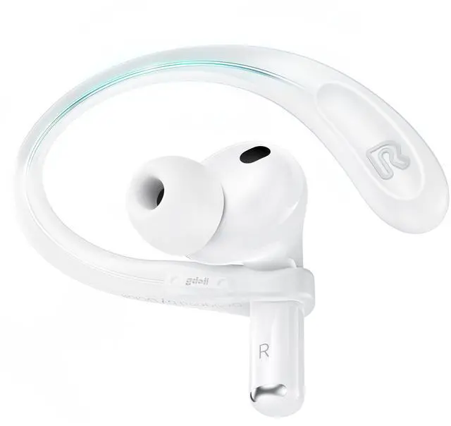Main image of Titanium Alloy Ear Hooks for AirPods Pro 3/2/1, AirPods 4/3, White | Anti-Slip Sport Grip Accessories Compatible with AirPods, Added Anti-Lost Lanyard for Comfortable Secure Fit During Sports