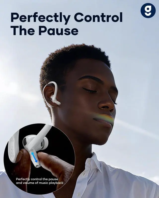 Alt view image 6 of 6 - Titanium Alloy Ear Hooks for AirPods Pro 3/2/1, AirPods 4/3, White | Anti-Slip Sport Grip Accessories Compatible with AirPods, Added Anti-Lost Lanyard for Comfortable Secure Fit During Sports