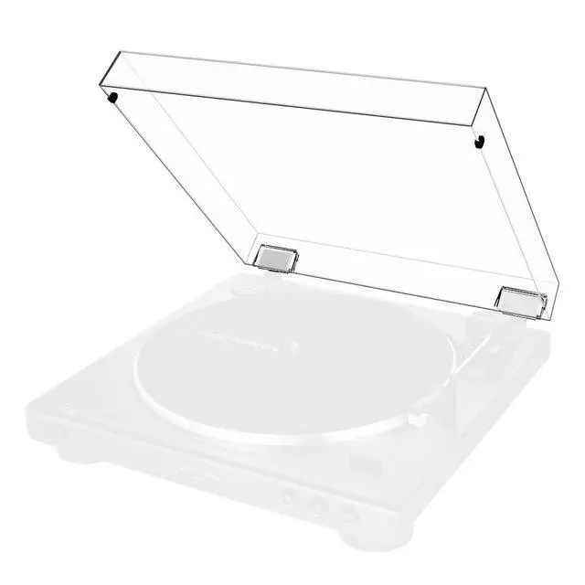Alt view image 4 of 5 - Acrylic Record Player Dust Cover for Audio-Technica LP60X | Precision-fit 3mm acrylic dust cover replaces broken LP60X lids to seal out airborne dust and protect styluses