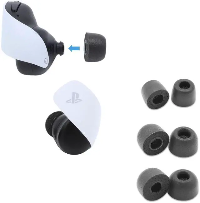 Main image of Memory Foam Replacement Ear Tips, Black (S/M/L) (3 Pairs) | For Pulse Explore Wireless Earbuds, Superior Noise Isolation, Ultimate Comfort, Secure Fit for Gaming