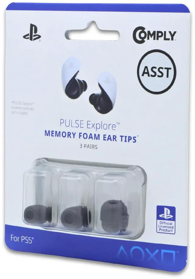 Alt view image 3 of 7 - Memory Foam Replacement Ear Tips, Black (S/M/L) (3 Pairs) | For Pulse Explore Wireless Earbuds, Superior Noise Isolation, Ultimate Comfort, Secure Fit for Gaming