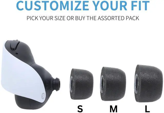 Alt view image 4 of 7 - Memory Foam Replacement Ear Tips, Black (S/M/L) (3 Pairs) | For Pulse Explore Wireless Earbuds, Superior Noise Isolation, Ultimate Comfort, Secure Fit for Gaming