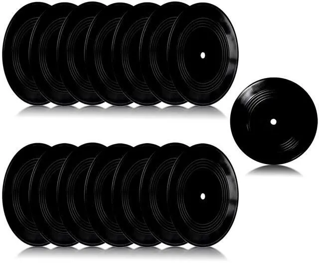 Main image of 15pcs Blank Vinyl Records 7 Inch for Wall Decor, Doodle on Fake Records, Props for Music Party Wedding Signing Table No. Vintage Decor