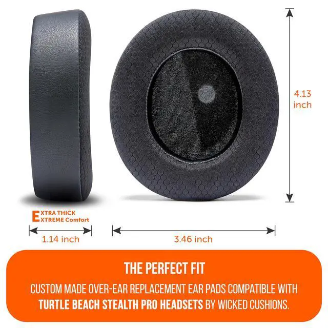 Alt view image 5 of 7 - Freeze Stealth Pro - Cooling Gel Earpads for Turtle Beach Stealth Pro by Wicked Cushions - Boost Comfort, Durability, Thickness & Sound Isolation for Superior Gaming Sessions | Black
