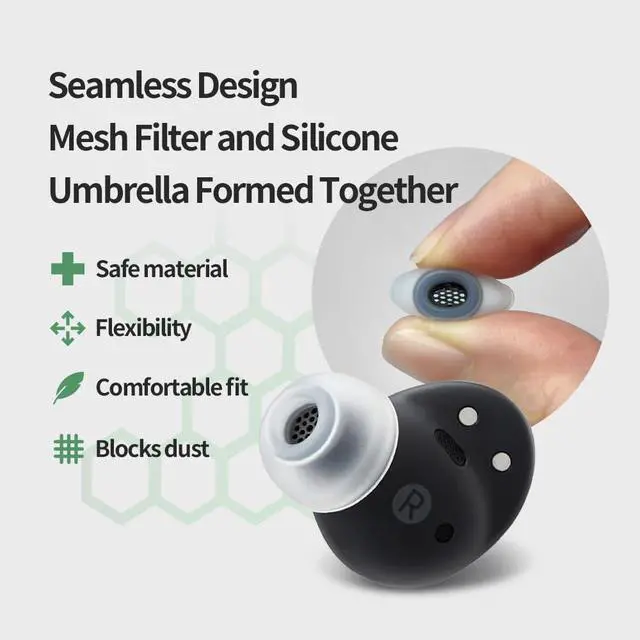 Alt view image 5 of 7 - SednaEarfit MAX for Galaxy Buds 2 Pro Phantom Black (M/ML/L), Earbud Tips for Wireless Headphones, Noise Canceling Earbuds Replacement Tips, Samsung-Certified Eartips for Galaxy Buds 2 Pro