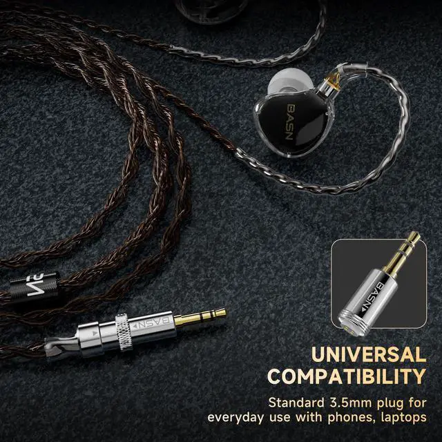 Alt view image 5 of 7 - ASONE PRO 14.2mm Planar in Ear Monitor, 3.5/4.4mm MMCX IEMs, Black | 14.2mm Planar Driver Wide Sound Stage in Ear Earphones with 3.5mm/4.4mm Modular MMCX Cable for Musicians Audiophiles