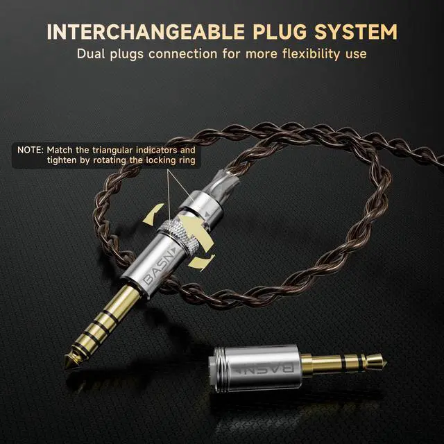 Alt view image 7 of 7 - ASONE PRO 14.2mm Planar in Ear Monitor, 3.5/4.4mm MMCX IEMs, Black | 14.2mm Planar Driver Wide Sound Stage in Ear Earphones with 3.5mm/4.4mm Modular MMCX Cable for Musicians Audiophiles