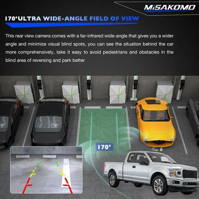 Alt view image 3 of 7 - Rear View Backup Camera Compatible with Ford F250 F350 F450 F550 Super Duty 2015 2016, Replace FC3Z-19G490-A FC3Z-19G490-B Reverse Camera, Waterproof Back Up Camera