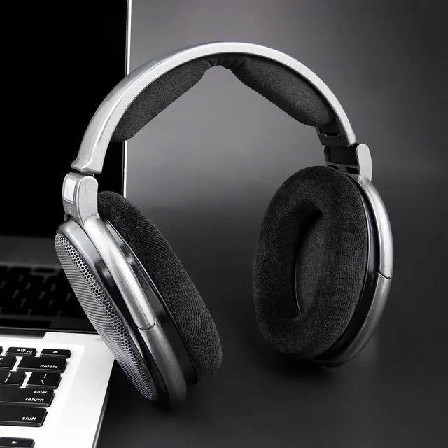 Alt view image 2 of 7 - Earpads for Sennheiser HD600/HD650/HD6XX - Black | for HD650/HD6XX/HD600/HD58X/HD660S/HD660S2/HD580/HD565/HD545 Headphones
