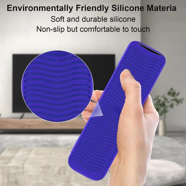 Alt view image 6 of 7 - 5 Pack Remote Cover Compatible with Onn Android Voice Remote Control, Shockproof Case for Onn TV 4K UHD Stick TV Box 100024646 100026240 Controller, Lightweight Anti-Slip Skin-Friendly
