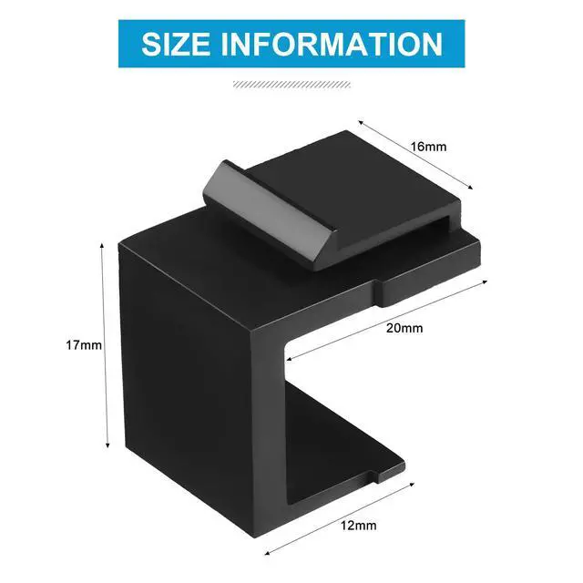 Alt view image 3 of 7 - 80 Pcs Blank Keystone Jack Inserts for Keystone Wallplate Blank Insert for Wall Plate (Black)