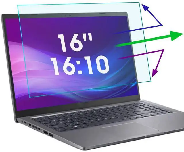 Main image of 2 Pack 16 Inch Anti Blue Light Screen Protector for Lenovo/Dell/HP/ASUS/LG, Reduce Eye Strain Anti Glare Blue Light Blocking Screen Protector for 16 with 1920x1200 Resolution Laptop