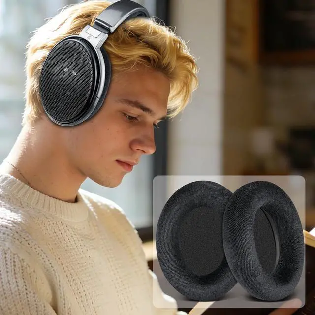 Alt view image 6 of 7 - Earpads for Sennheiser HD600/HD650/HD6XX - Black | for HD650/HD6XX/HD600/HD58X/HD660S/HD660S2/HD580/HD565/HD545 Headphones