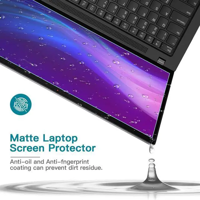 Alt view image 4 of 7 - 2 Pack 16 Inch Anti Blue Light Screen Protector for Lenovo/Dell/HP/ASUS/LG, Reduce Eye Strain Anti Glare Blue Light Blocking Screen Protector for 16 with 1920x1200 Resolution Laptop