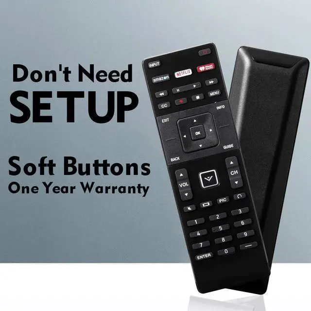 Alt view image 3 of 7 - XRT122 Universal Replacement Remote Control for All Vizio E-Series D-Series LED HDTV Smart TV