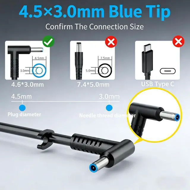 Alt view image 2 of 7 - Laptop Charger 230w 200w Replacement for Hp Omen 15 16 17 | Transcend Victus 15 16 Pavilion Gaming/Envy/Zbook Fury 17 16 G9 g10 g8 Tpn-La10 M41303-001ac Power Cord 19.5v 11.8aAdapter