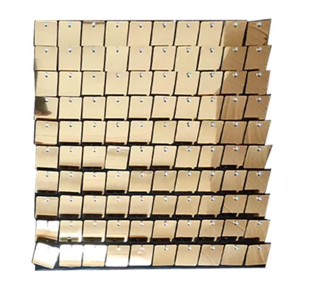 Alt view image 5 of 6 - 24 Sequin Panels for Shimmer Wall - New Interlocking Design | Shimmer Wall, Party Backdrop, Events, and Advertising Signs (Light Gold)