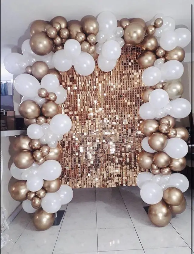 Alt view image 6 of 6 - 24 Sequin Panels for Shimmer Wall - New Interlocking Design | Shimmer Wall, Party Backdrop, Events, and Advertising Signs (Light Gold)