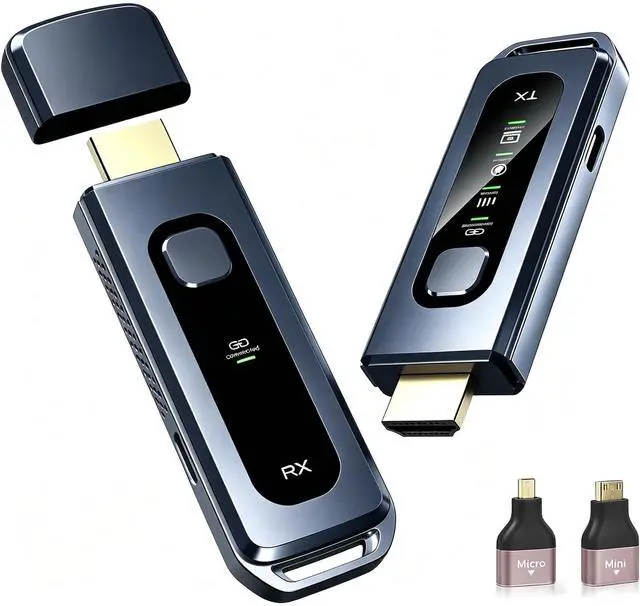 Main image of Wireless HDMI Transmitter and Receiver, 4K Input & Output | 328FT/100M, LED Display, 5.8G+2.4G Dual Band, Wireless HDMI Extender Auto Pairing for TV/Laptop//Monitor/Projector