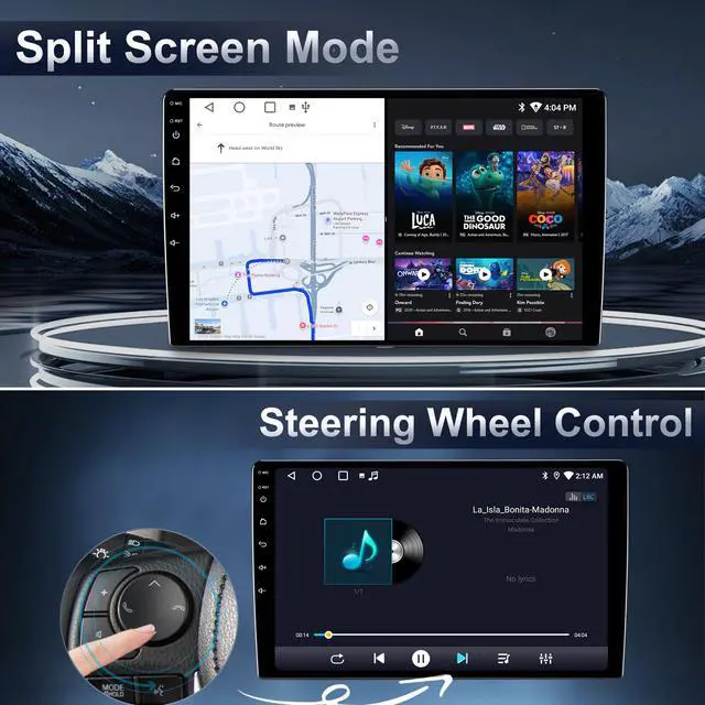 Alt view image 7 of 7 - Car Radio Stereo for Honda Accord 7th Gen 2003-2007, 10.2 Inch IPS Touchscreen Android 13 64GB, Wireless CarPlay Android Auto, Plug and Play, 1080P Backup Camera, 5G WiFi, GPS, SWC, AM/FM Radio