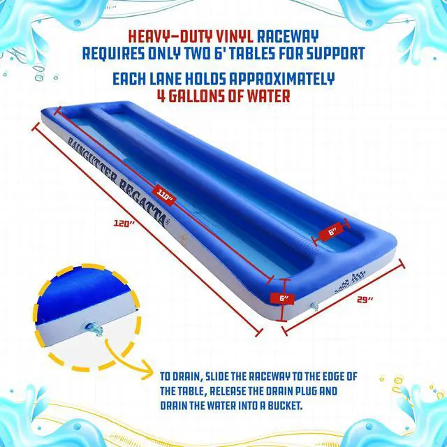 Alt view image 3 of 5 - Raingutter Regatta Inflatable Raceway