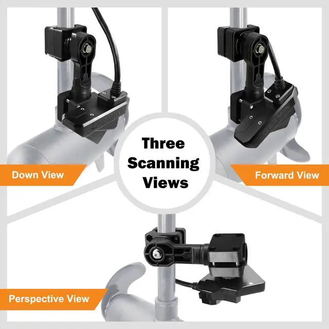 Alt view image 2 of 7 - 0 Degree Transducer Pole Mount Trolling Motor Bracket | Reinforced nylon. Heavy duty sonar mount. Replaces 0101278401. Compatible with Garmin LiveScope LVS32