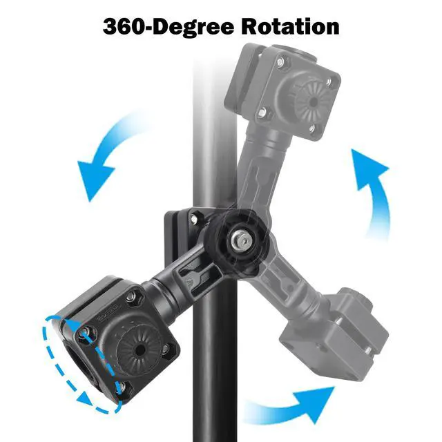 Alt view image 4 of 7 - 0 Degree Transducer Pole Mount Trolling Motor Bracket | Reinforced nylon. Heavy duty sonar mount. Replaces 0101278401. Compatible with Garmin LiveScope LVS32