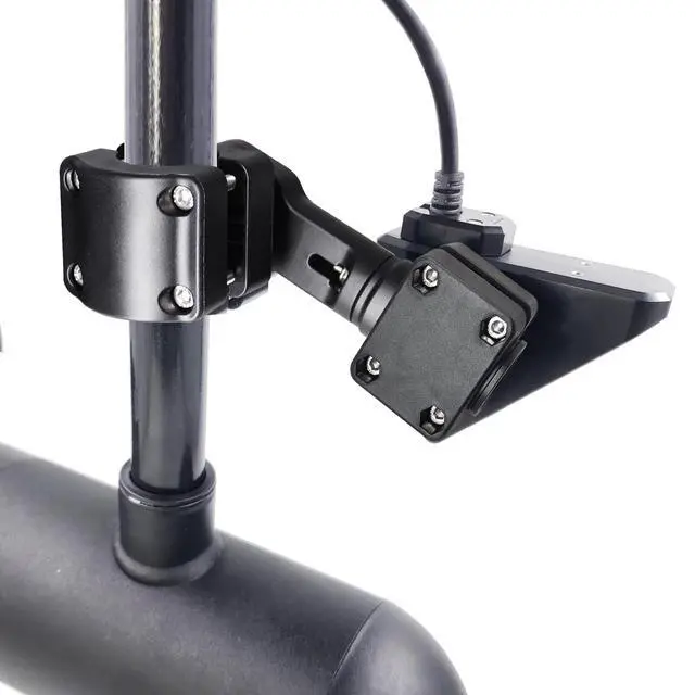 Alt view image 3 of 7 - 0 Degree Transducer Pole Mount Trolling Motor Bracket | Reinforced nylon. Heavy duty sonar mount. Replaces 0101278401. Compatible with Garmin LiveScope LVS32