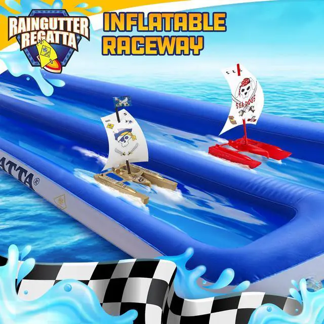 Alt view image 4 of 5 - Raingutter Regatta Inflatable Raceway