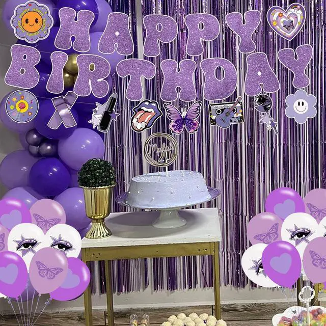Alt view image 6 of 7 - Olivia Singer Birthday Backdrop,Pop Singer Poster for Music Theme Party Decorations Kpop Birthday Supplies Background Studio Shoot Photo Props