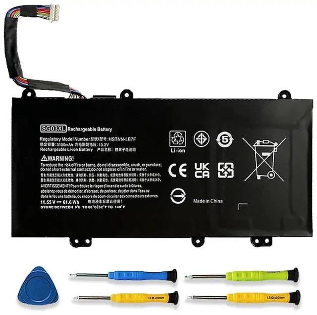 Main image of 61.6Wh SG03XL Laptop Battery Replacement for HP Envy M7 17T-U100 Series | M7-U109DX M7-U009DX 17-U011NR W2K87UA 17-U110NR, W289UA 17-U275CL 17-U177CL 849315-856 W2K88UA W2K86UA, 11.55V 5150mAh