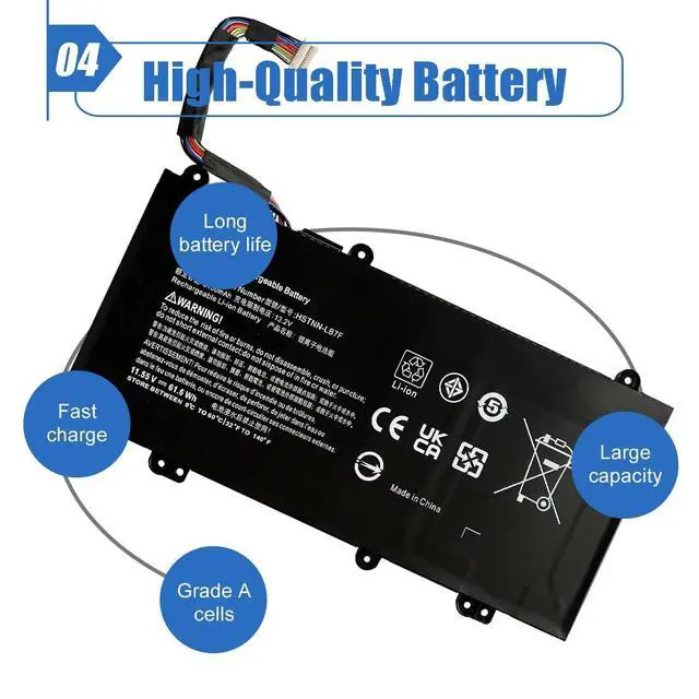 Alt view image 5 of 6 - 61.6Wh SG03XL Laptop Battery Replacement for HP Envy M7 17T-U100 Series | M7-U109DX M7-U009DX 17-U011NR W2K87UA 17-U110NR, W289UA 17-U275CL 17-U177CL 849315-856 W2K88UA W2K86UA, 11.55V 5150mAh
