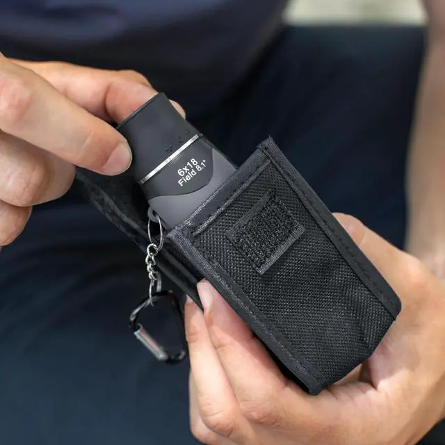 Alt view image 3 of 7 - MiniMight 6x18mm Pocket Monocular with Carabiner Clip (MM-618)
