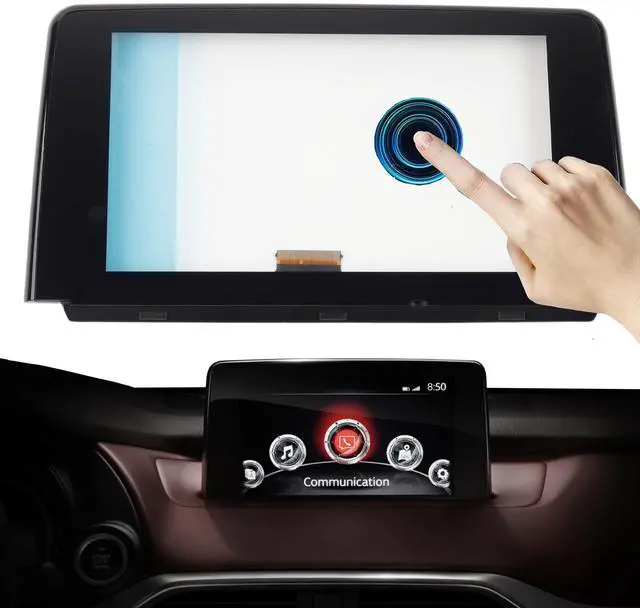 Main image of 8" Touch Screen Digitizer Compatible with Mazda CX-9 2016-2018 | 8 inch Touchscreen Glass Navigation Radio, Replaces# TK48-611J0,TK49-611JA,TK49-61-1J0a,TK49-611J0-B