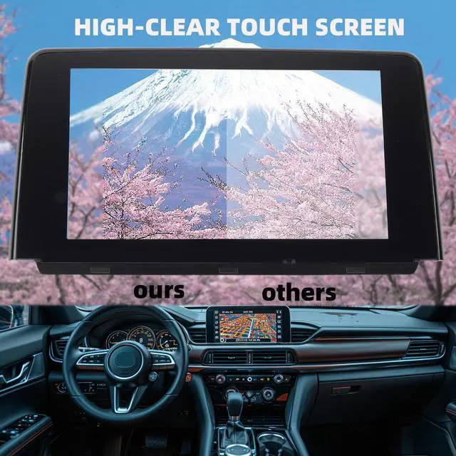 Alt view image 2 of 7 - 8" Touch Screen Digitizer Compatible with Mazda CX-9 2016-2018 | 8 inch Touchscreen Glass Navigation Radio, Replaces# TK48-611J0,TK49-611JA,TK49-61-1J0a,TK49-611J0-B