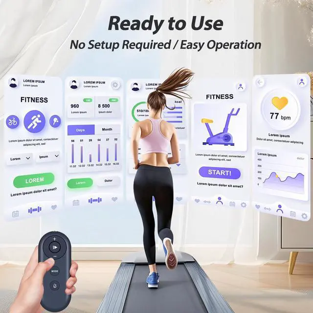 Alt view image 5 of 7 - New Walking Pad Remote Control Replacement Fit for UREVO URTM026 URTM030 Strol 2E, Spacewalk E4, E1 E1L Under Desk Treadmill