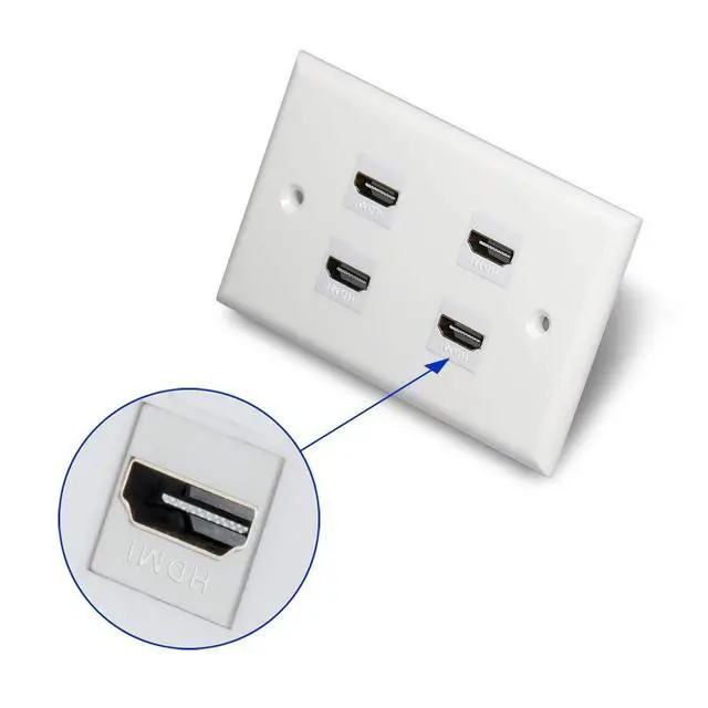 Alt view image 2 of 6 - HDMI Keystone Jack, 10 Pack HDMI Coupler Adapter, White | Keystone Insert, Female to Female, Coupler Adapter for Video Transfer
