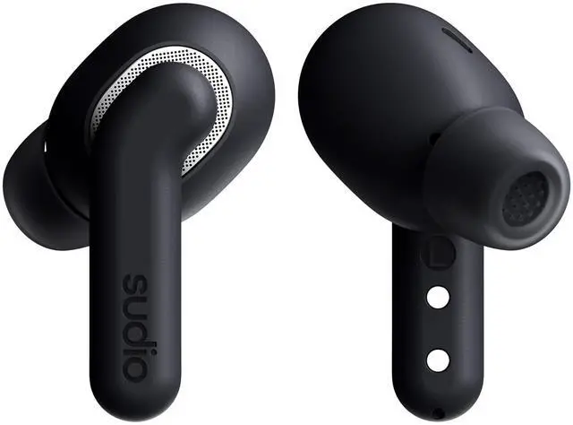 Main image of E4 Pro Hybrid Active Noise Cancelling Wireless Earbuds, Bluetooth 6.0, High-Definition Sound, 30H Battery, Multipoint Connectivity, Wireless Charging Case, Sweat & Splash Resistant, Black