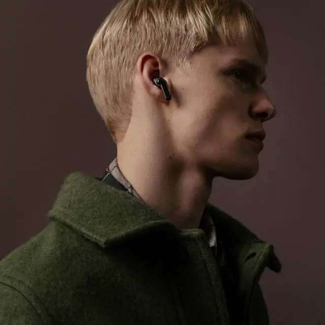 Alt view image 4 of 7 - E4 Pro Hybrid Active Noise Cancelling Wireless Earbuds, Bluetooth 6.0, High-Definition Sound, 30H Battery, Multipoint Connectivity, Wireless Charging Case, Sweat & Splash Resistant, Black