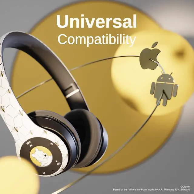 Alt view image 4 of 7 - Disney Winnie The Pooh Bluetooth Headphones Over The Ear | Bluetooth Wireless Headset W/Built in Mic and Up to 15 Hrs Playtime- Winnie The Pooh Gifts for Women, Men, Fans of All Ages
