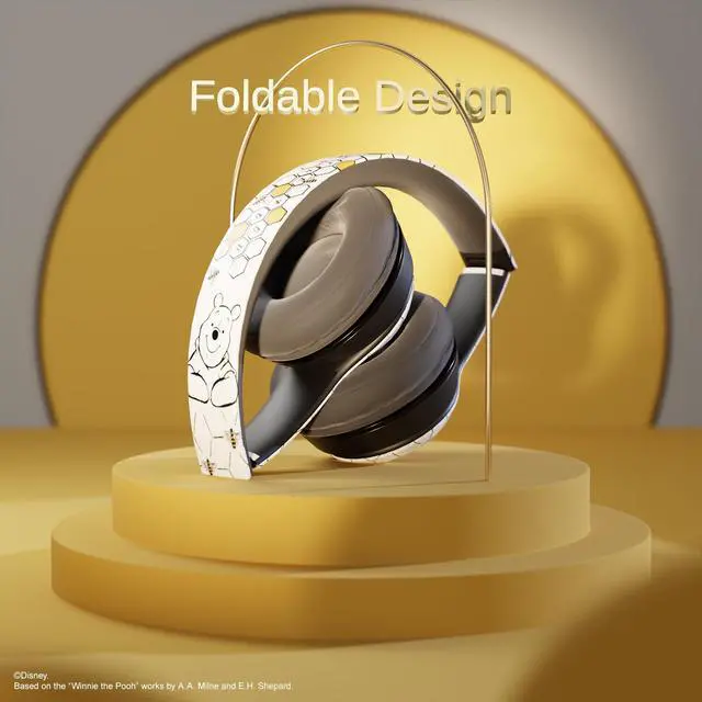 Alt view image 6 of 7 - Disney Winnie The Pooh Bluetooth Headphones Over The Ear | Bluetooth Wireless Headset W/Built in Mic and Up to 15 Hrs Playtime- Winnie The Pooh Gifts for Women, Men, Fans of All Ages